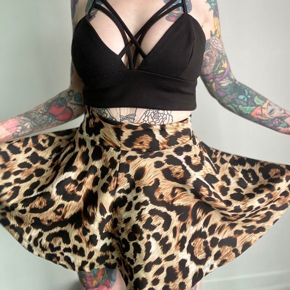 leopard party mini skirt - Picture 2 of 4